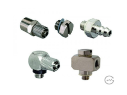 Conexão Miniatura Metálica Para Tubo Ø2, 3.2, 4 E 6mm, Rosca M3, M5 E 1/8